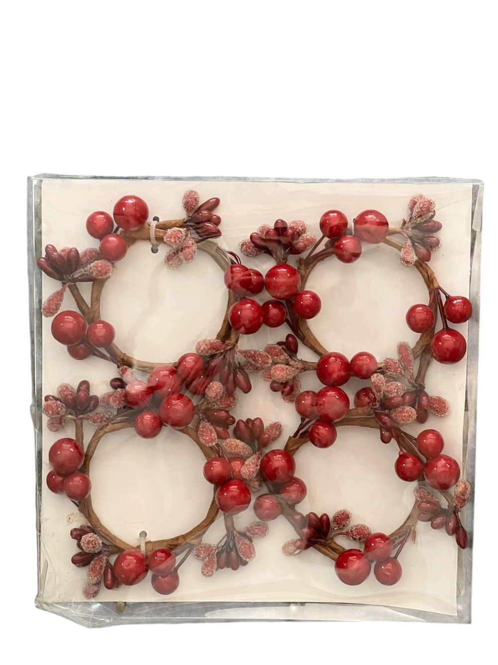 Red Berry Christmas Napkin Rings Set Of 4 Hobby Lobby 2014 Size OS